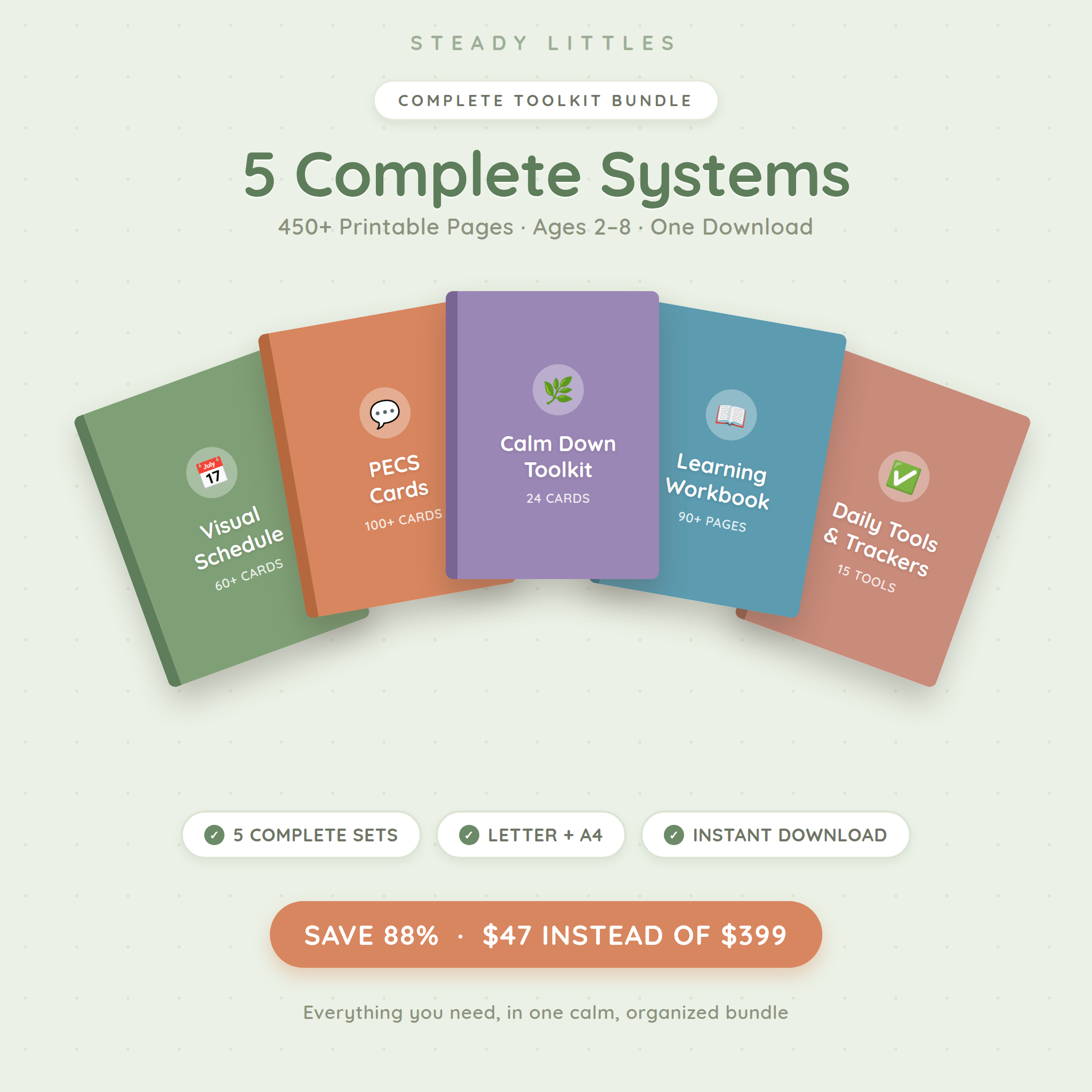 The Calm Start — Complete Autism Toolkit Bundle (450+ Printables, Ages 2–8)