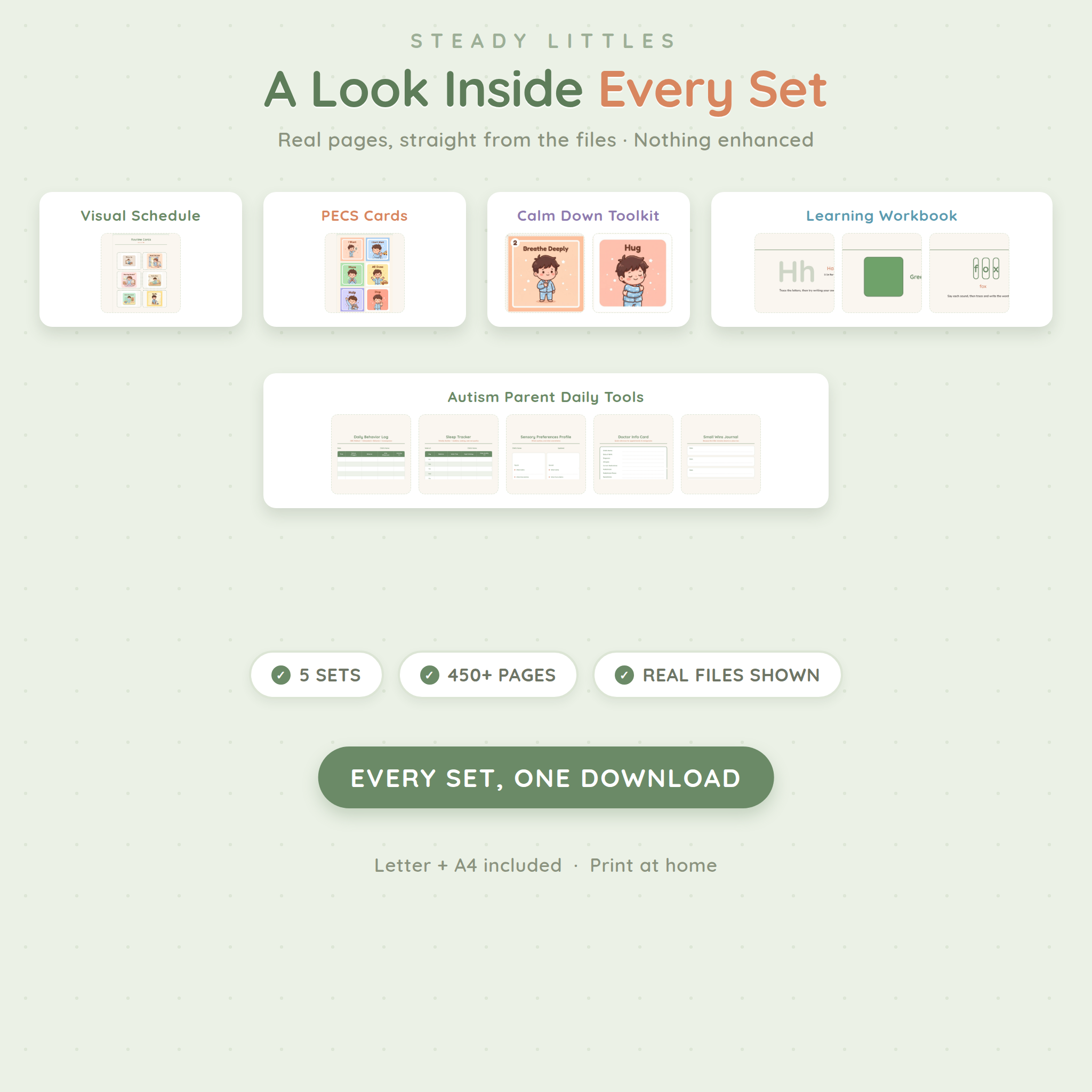 The Calm Start — Complete Autism Toolkit Bundle (450+ Printables, Ages 2–8)