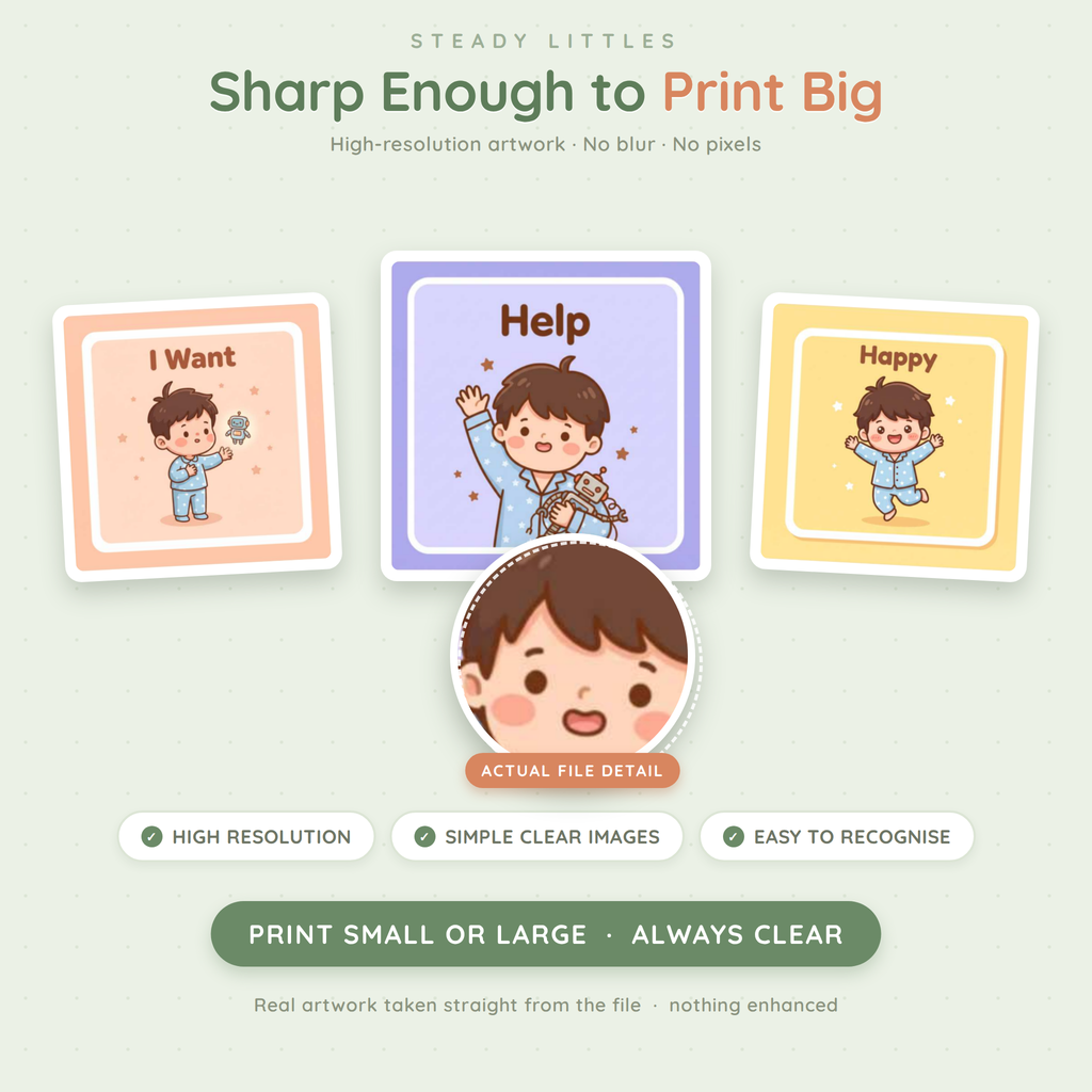 PECS Communication Cards & Boards — 120+ Printable Cards for Autism (Ages 2–8)