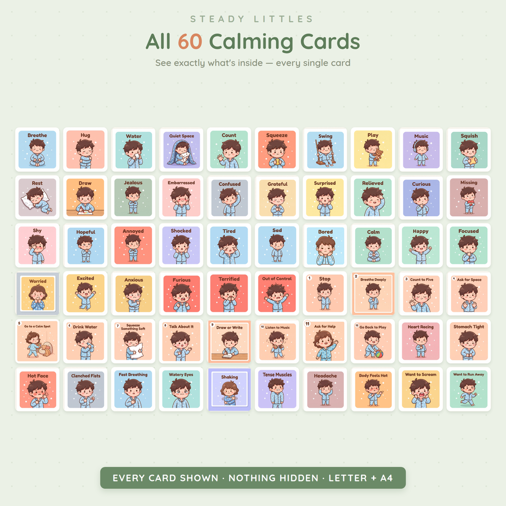 Calm Down & Big Feelings Toolkit — 80+ Printable Calming Tools for Autism (Ages 2–8)