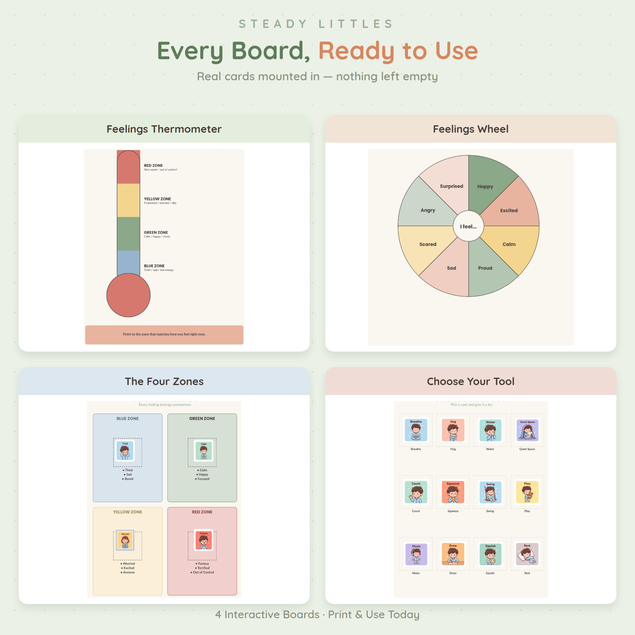 Calm Down & Big Feelings Toolkit — 80+ Printable Calming Tools for Autism (Ages 2–8)