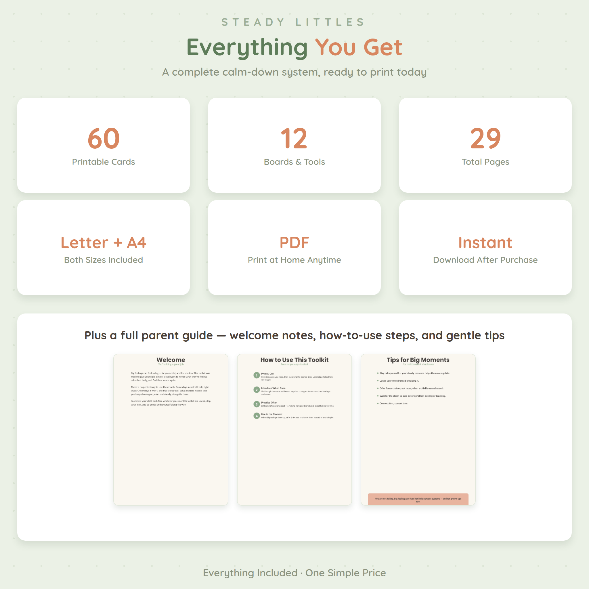Calm Down & Big Feelings Toolkit — 80+ Printable Calming Tools for Autism (Ages 2–8)