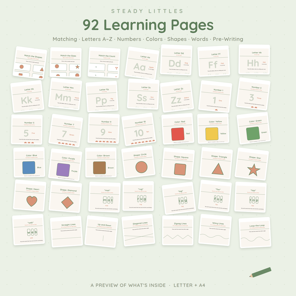 Early Learning Skills Workbook — 90+ Printable Learning Pages for Autism (Ages 2–8)