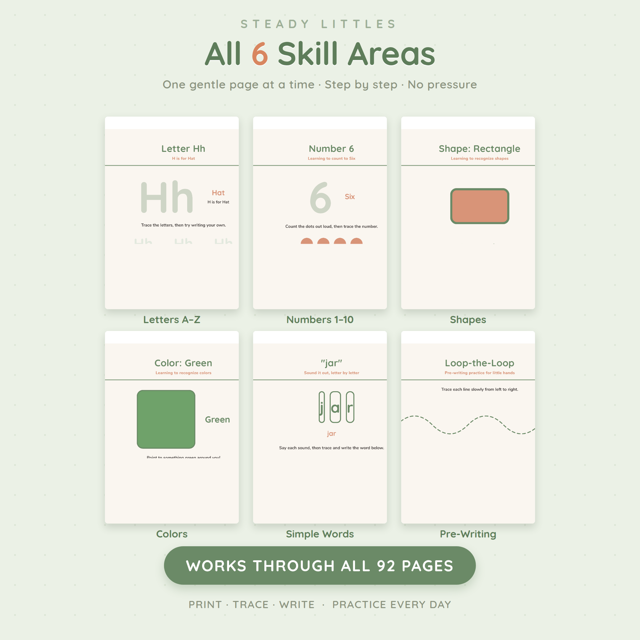 Early Learning Skills Workbook — 90+ Printable Learning Pages for Autism (Ages 2–8)
