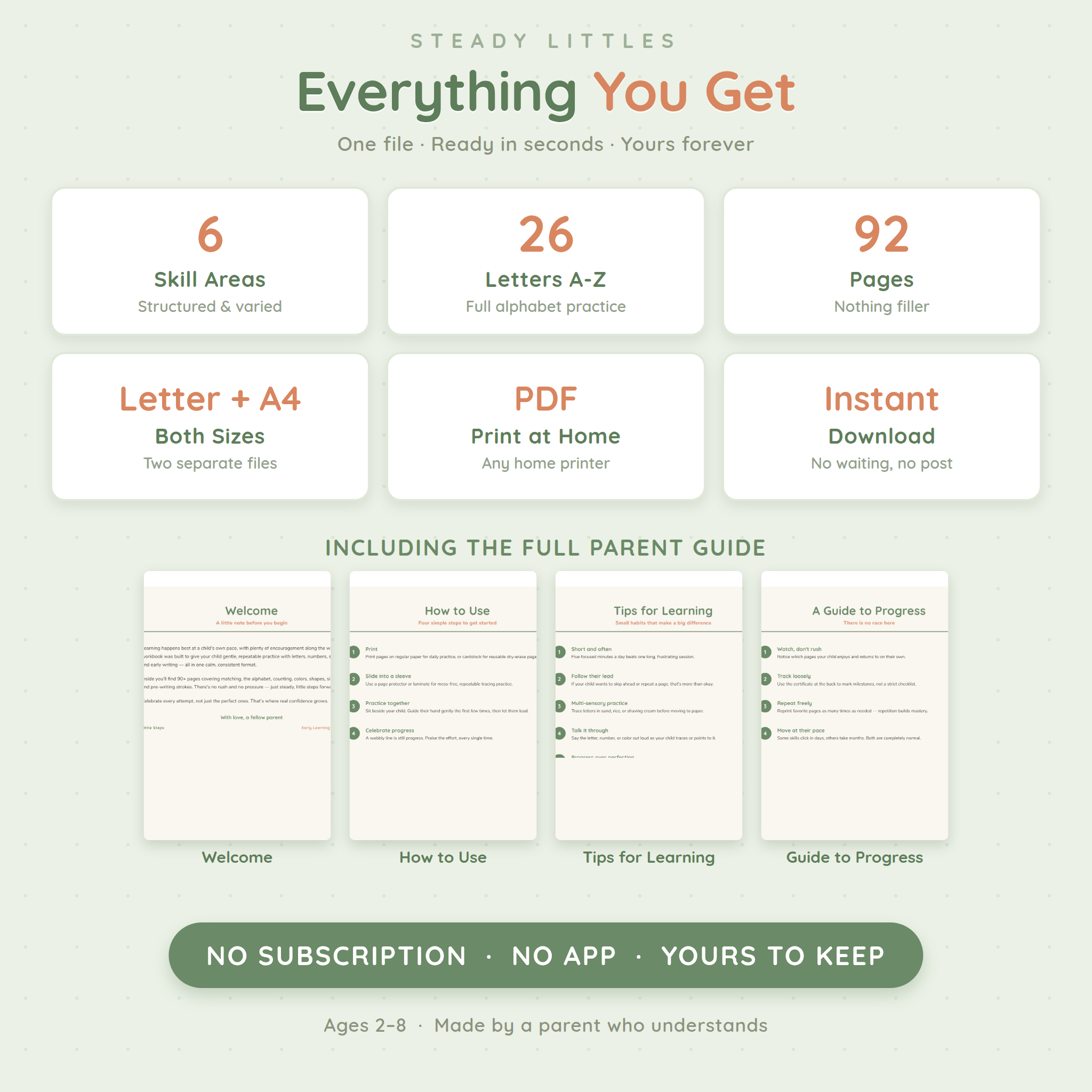 Early Learning Skills Workbook — 90+ Printable Learning Pages for Autism (Ages 2–8)