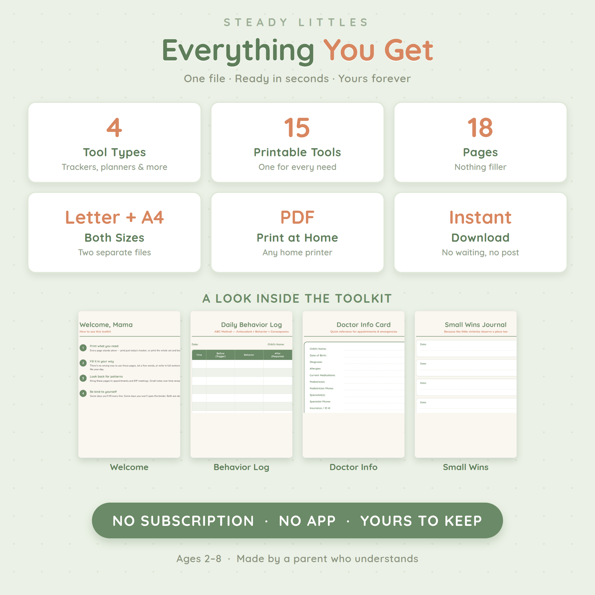 Autism Parent Daily Tools — Trackers & Planners for Autism Parents (Ages 2–8)